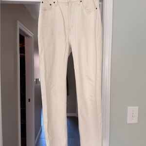 Abercrombie & Fitch Ultra High Rise Cream Jeans
